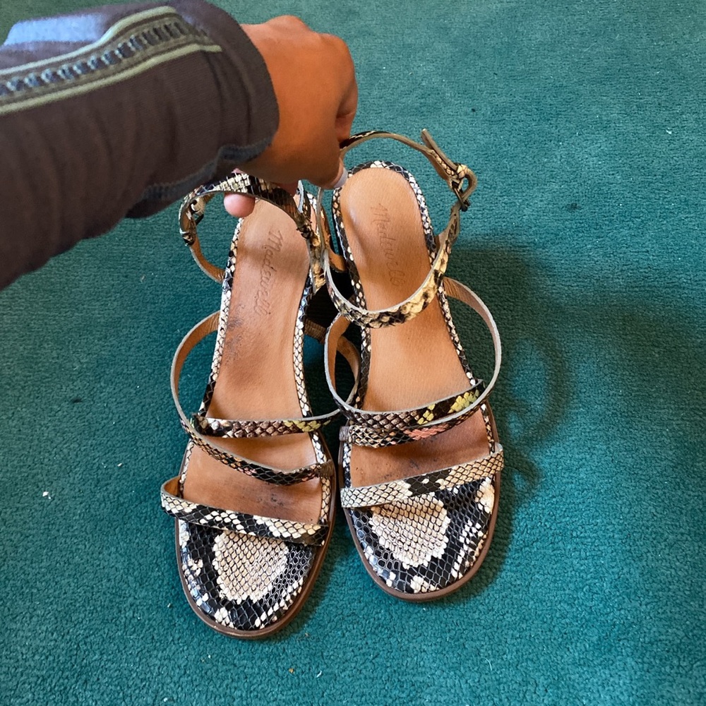 Croc skin sandals